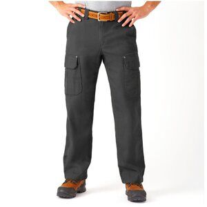 Duluth Trading Co. Mens Black Fire Hose Relaxed Fit Cargo Work Pants Size 40x32